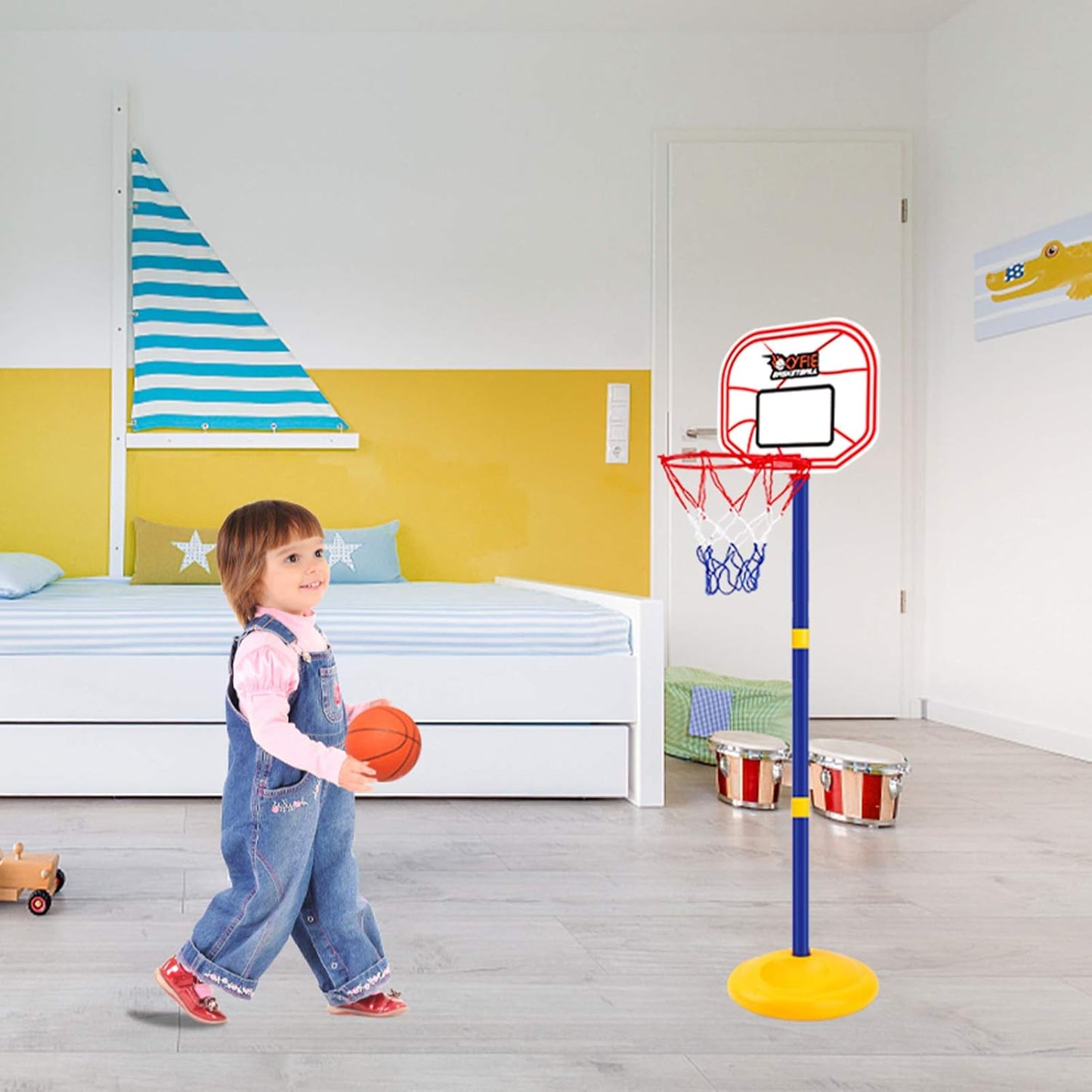 Adjustable Basketball Hoop for Kids – Indoor & Outdoor Stand Toy