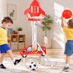How to Set Up a 4-in-1 Kids Sports Center for Indoor and Outdoor Play featuring 4-in-1 Kids Basketball Hoop Set with Football, Golf & Ring Toss – Adjustable Toddler Sports Center for Indoor & Outdoor Play