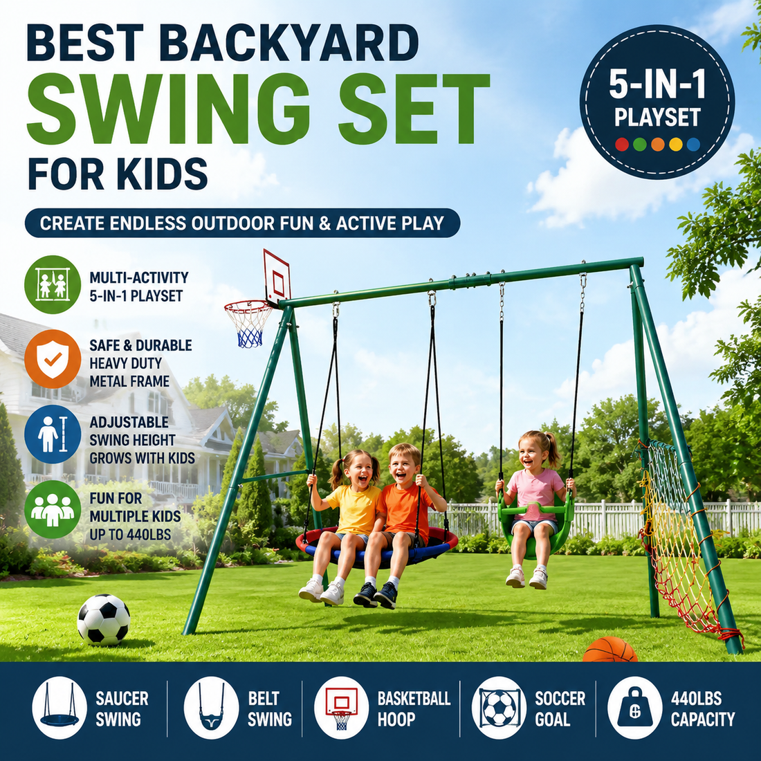 Best Backyard Swing Set for Kids: Create the Ultimate Outdoor Playground at Home
