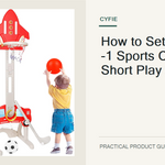 Exact CYFIE 4-in-1 sports center with its basketball, football, golf and ring-toss play areas