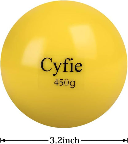 6-Pack Weighted Baseball & Softball – Yellow Heavy Balls for Batting, Pitching & Throwing
