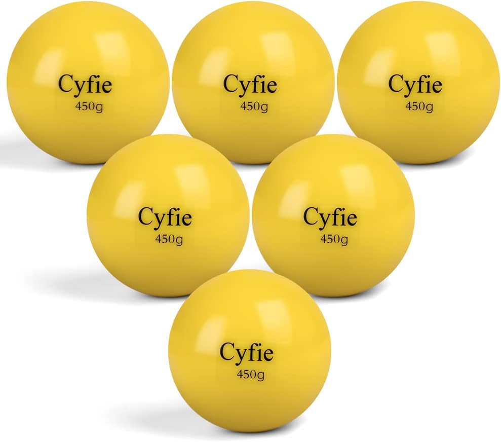 6-Pack Weighted Baseball & Softball – Yellow Heavy Balls for Batting, Pitching & Throwing