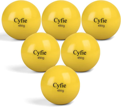 6-Pack Weighted Baseball & Softball – Yellow Heavy Balls for Batting, Pitching & Throwing
