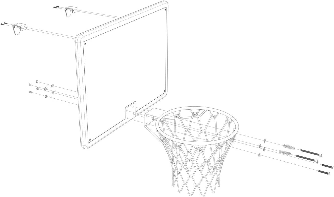 2026 Upgraded Large Wall Mount Basketball Hoop – Reinforced 32" x 23" Backboard, Enhanced Mounting & Spring Support