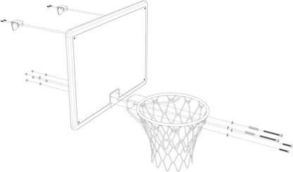 2026 Upgraded Large Wall Mount Basketball Hoop – Reinforced 32" x 23" Backboard, Enhanced Mounting & Spring Support