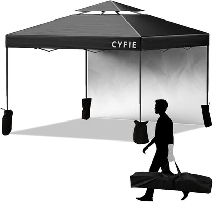 2026 Upgraded 10’x10’ Pop-Up Canopy Tent with Vent Roof & Sidewalls – Reinforced Frame for Extra Strength