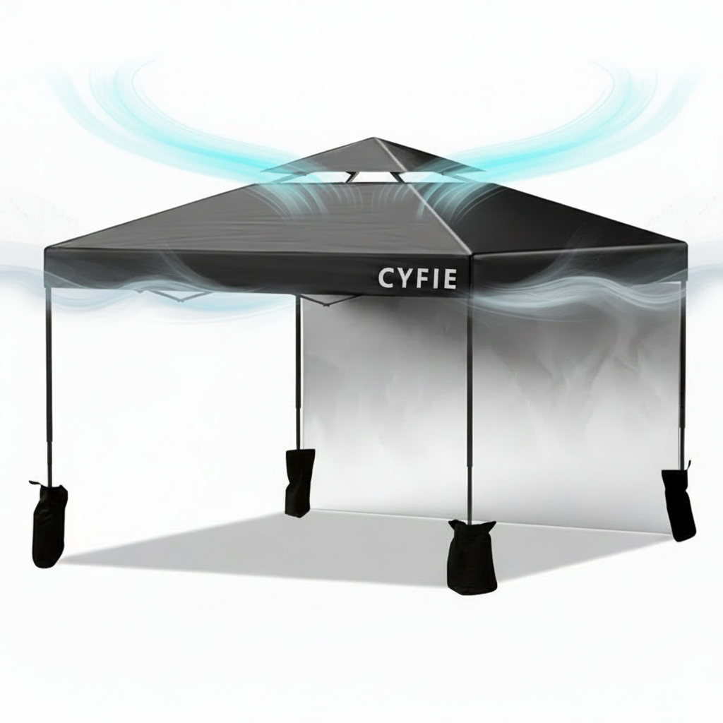 2026 Upgraded 10’x10’ Pop-Up Canopy Tent with Vent Roof & Sidewalls – Reinforced Frame for Extra Strength