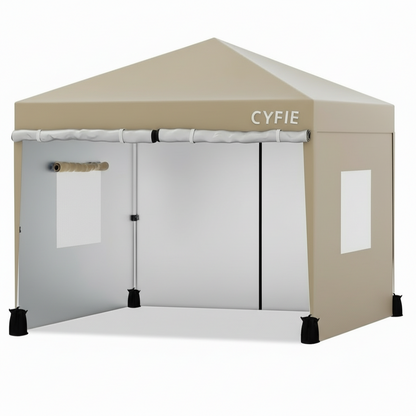 New Upgraded 10x10 FT Pop-Up Canopy Tent with 4 Sidewalls – 30% More Wind-Resistant, Reinforced Frame