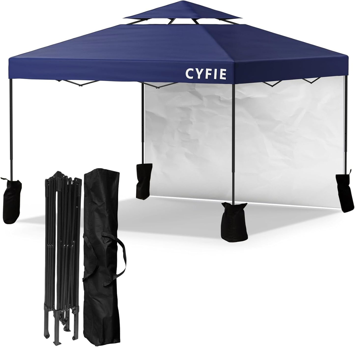 2026 Upgraded 10’x10’ Pop-Up Canopy Tent with Vent Roof & Sidewalls – Reinforced Frame for Extra Strength