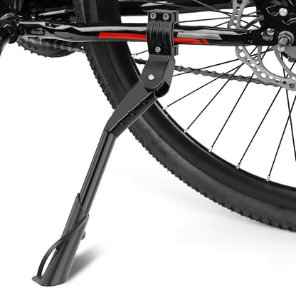 Adjustable Bike Kickstand – Rear Side Stand for 24-29 Inch Mountain, Road, BMX & MTB Bikes, Black