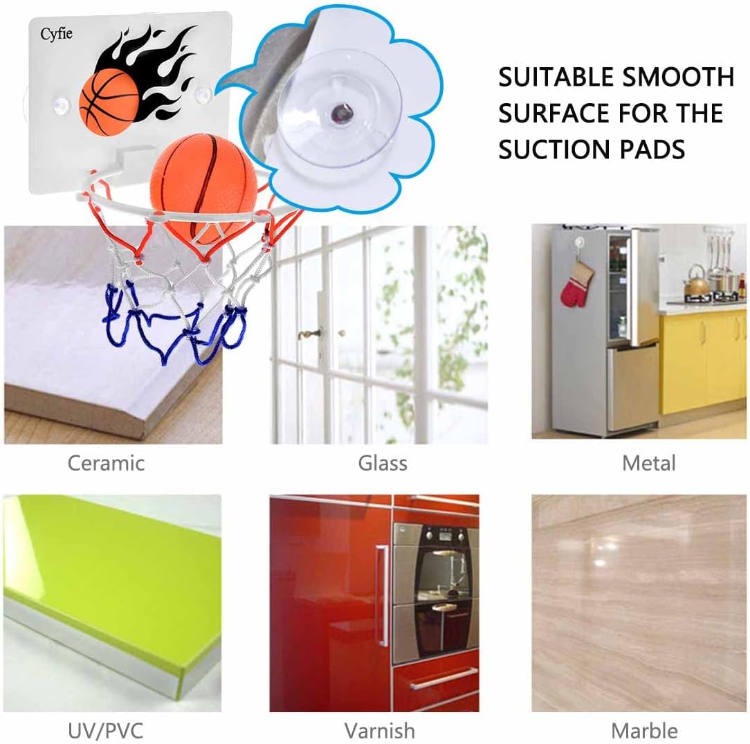 Suction Cup Basketball Hoop – Basketball Toy for Kids, Boys & Girls