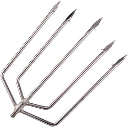 Stainless Steel Fishing Gaff Hook with 8mm Screw – Harpoon Hook for Flounder & Frog Gigging