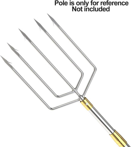 Stainless Steel Fishing Gaff Hook with 8mm Screw – Harpoon Hook for Flounder & Frog Gigging