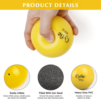 6-Pack Weighted Baseball & Softball – Yellow Heavy Balls for Batting, Pitching & Throwing