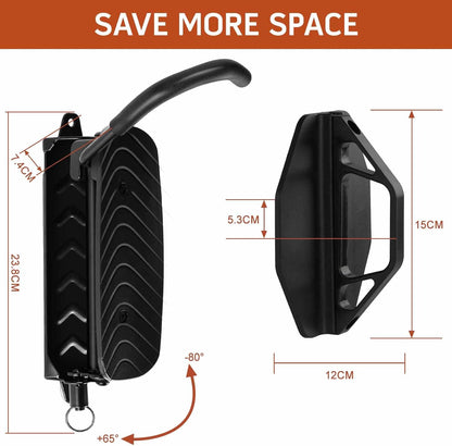 Wall Mount Bike Rack – 150° Swivel, Space-Saving