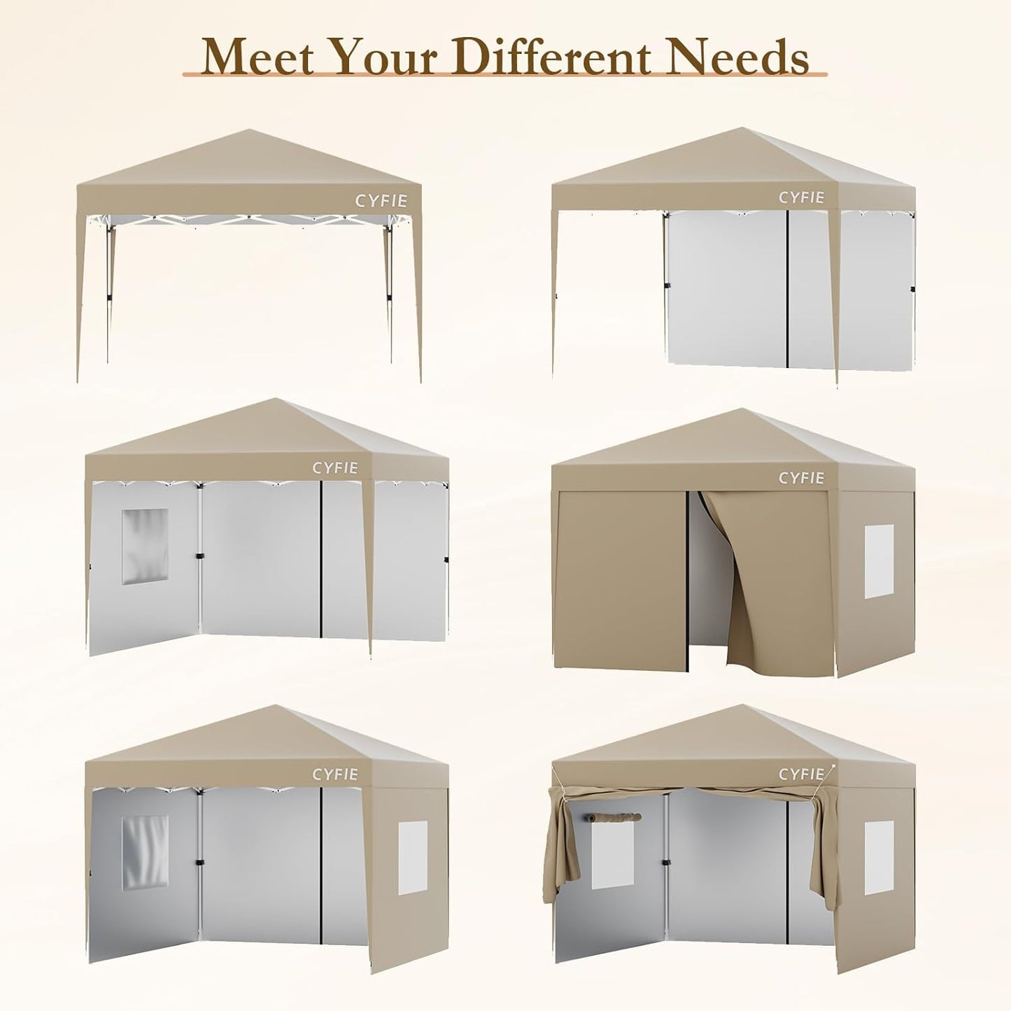 New Upgraded 10x10 FT Pop-Up Canopy Tent with 4 Sidewalls – 30% More Wind-Resistant, Reinforced Frame