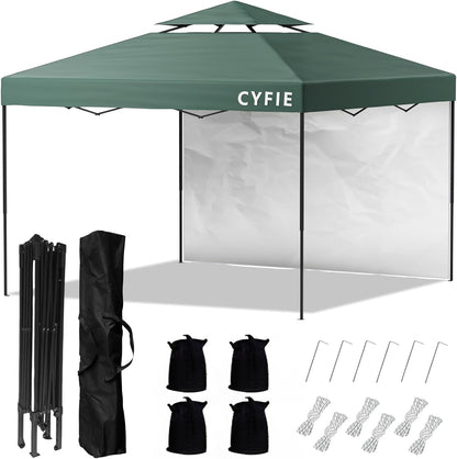 2026 Upgraded 10’x10’ Pop-Up Canopy Tent with Vent Roof & Sidewalls – Reinforced Frame for Extra Strength