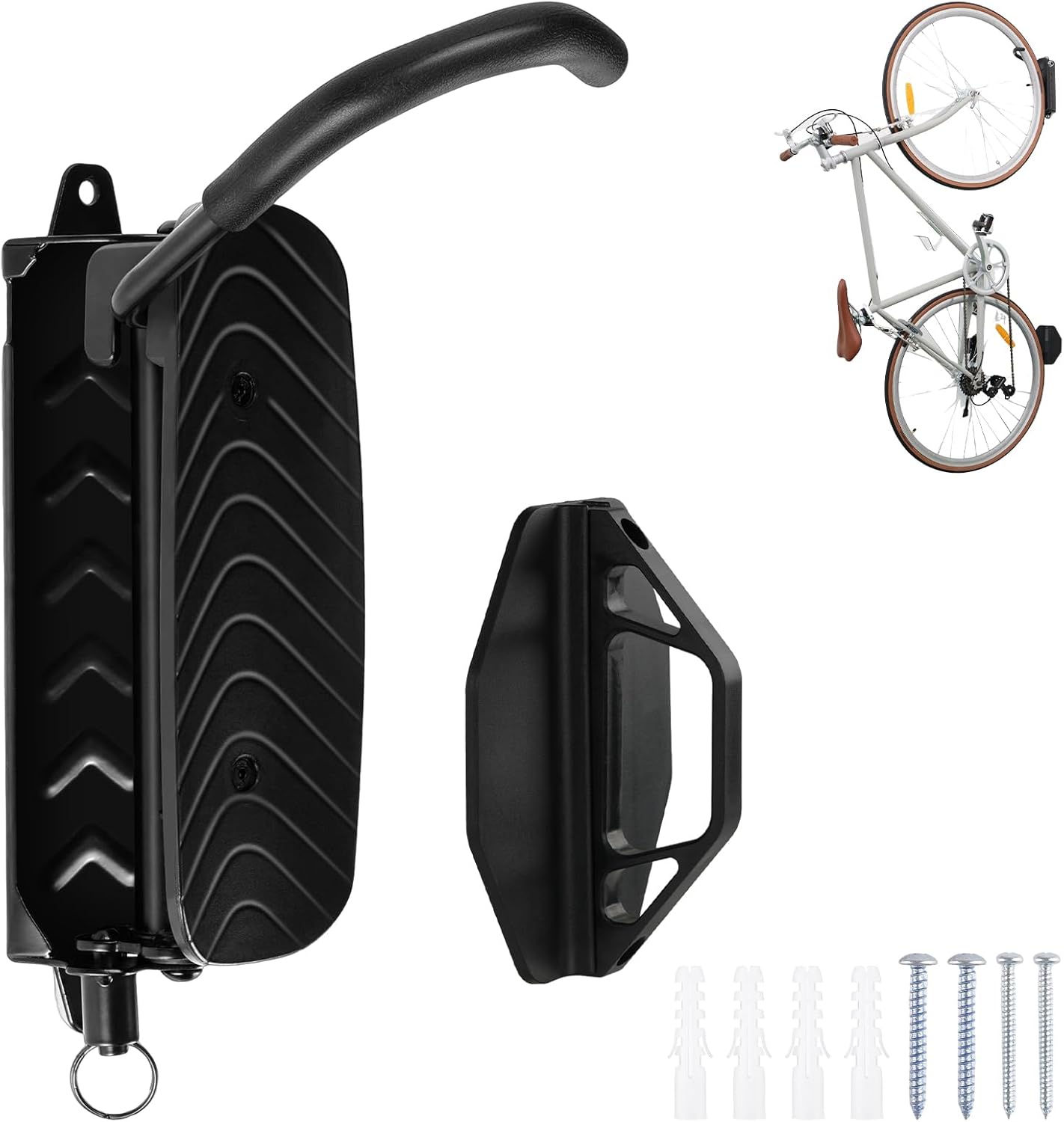 Wall Mount Bike Rack – 150° Swivel, Space-Saving