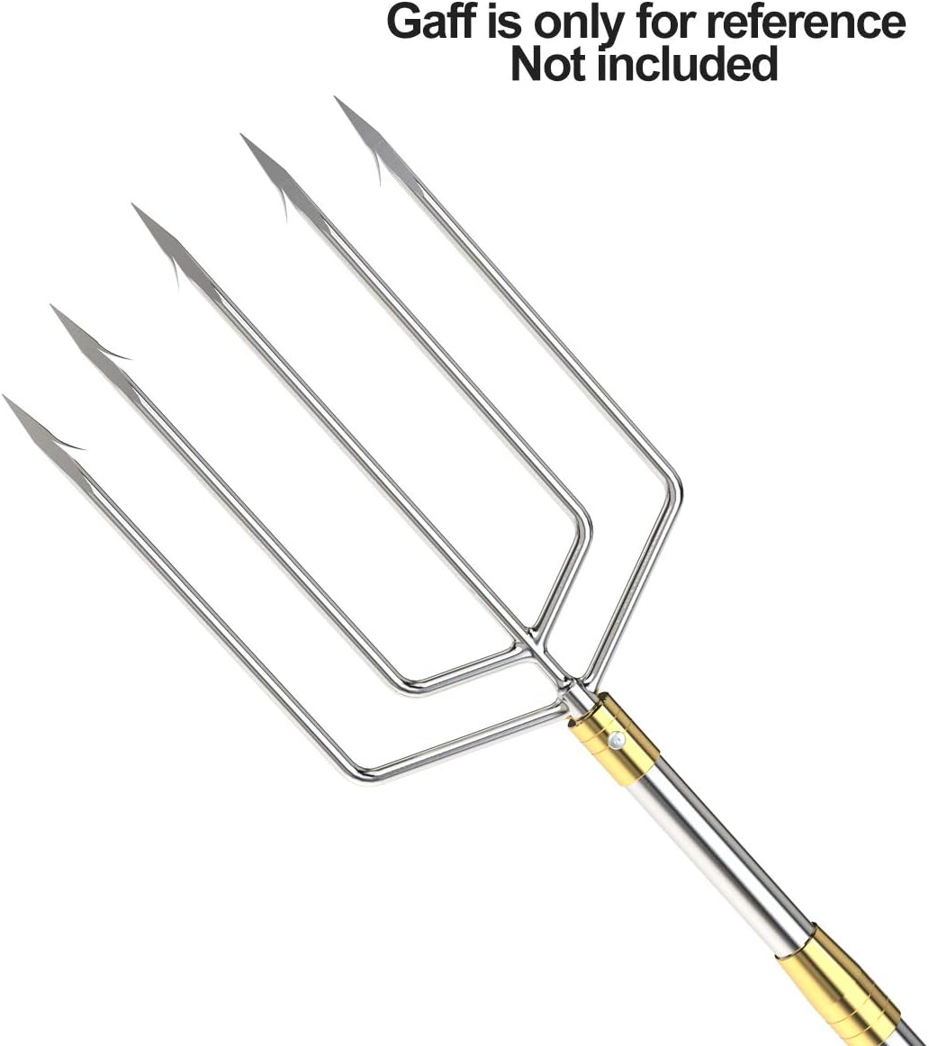 Retractable Fishing Gaff – Stainless Steel Flounder & Frog Gig, Telescopic Pole with 8mm Screw, Harpoon Hook Compatible