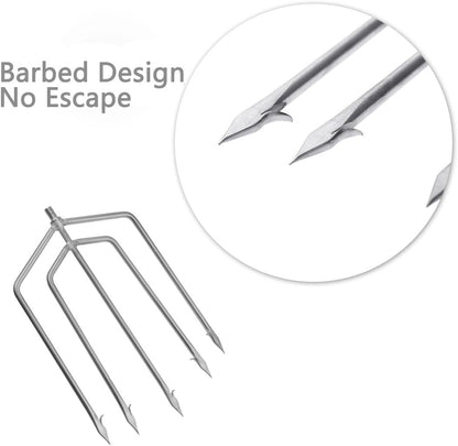 Stainless Steel Fishing Gaff Hook with 8mm Screw – Harpoon Hook for Flounder & Frog Gigging