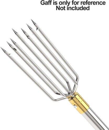 Retractable Fishing Gaff – Stainless Steel Flounder & Frog Gig, Telescopic Pole with 8mm Screw, Harpoon Hook Compatible