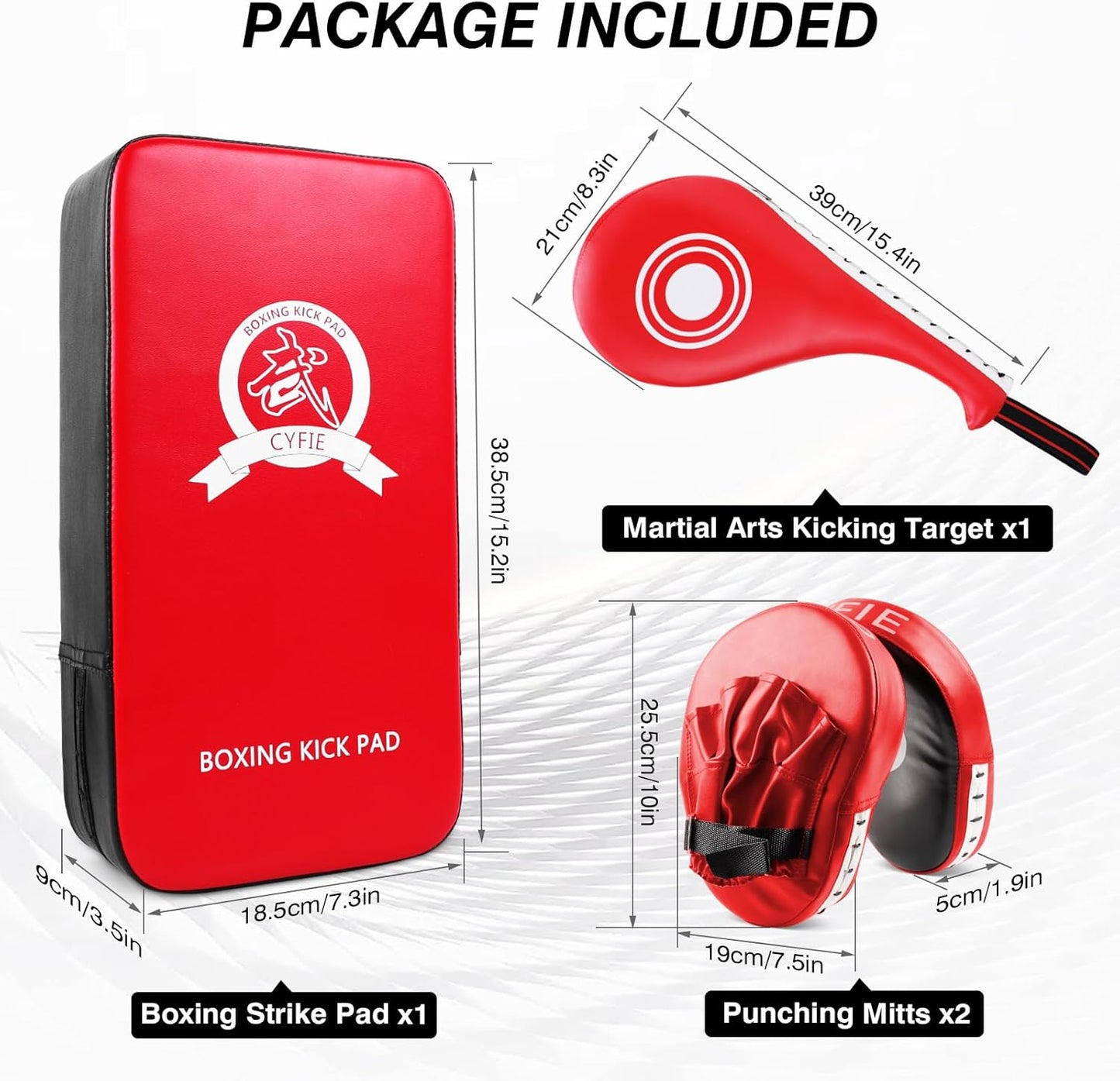 3-in-1 Boxing Training Set – Mitts, Target Paddle & Kicking Pad for Kickboxing, MMA & Taekwondo