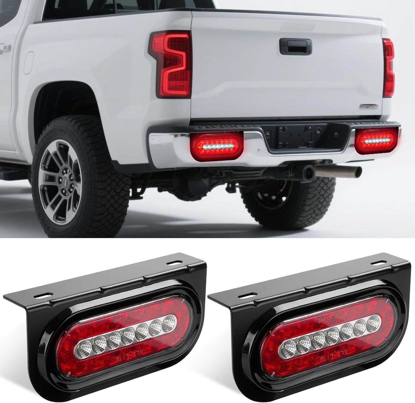 2PCS LED Trailer Lights – 6" Waterproof Brake & Turn Lights