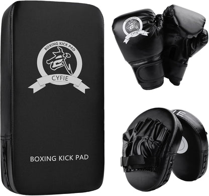 3-in-1 Boxing Set for Kids – Gloves, Mitts & Arm Pad for Martial Arts Training