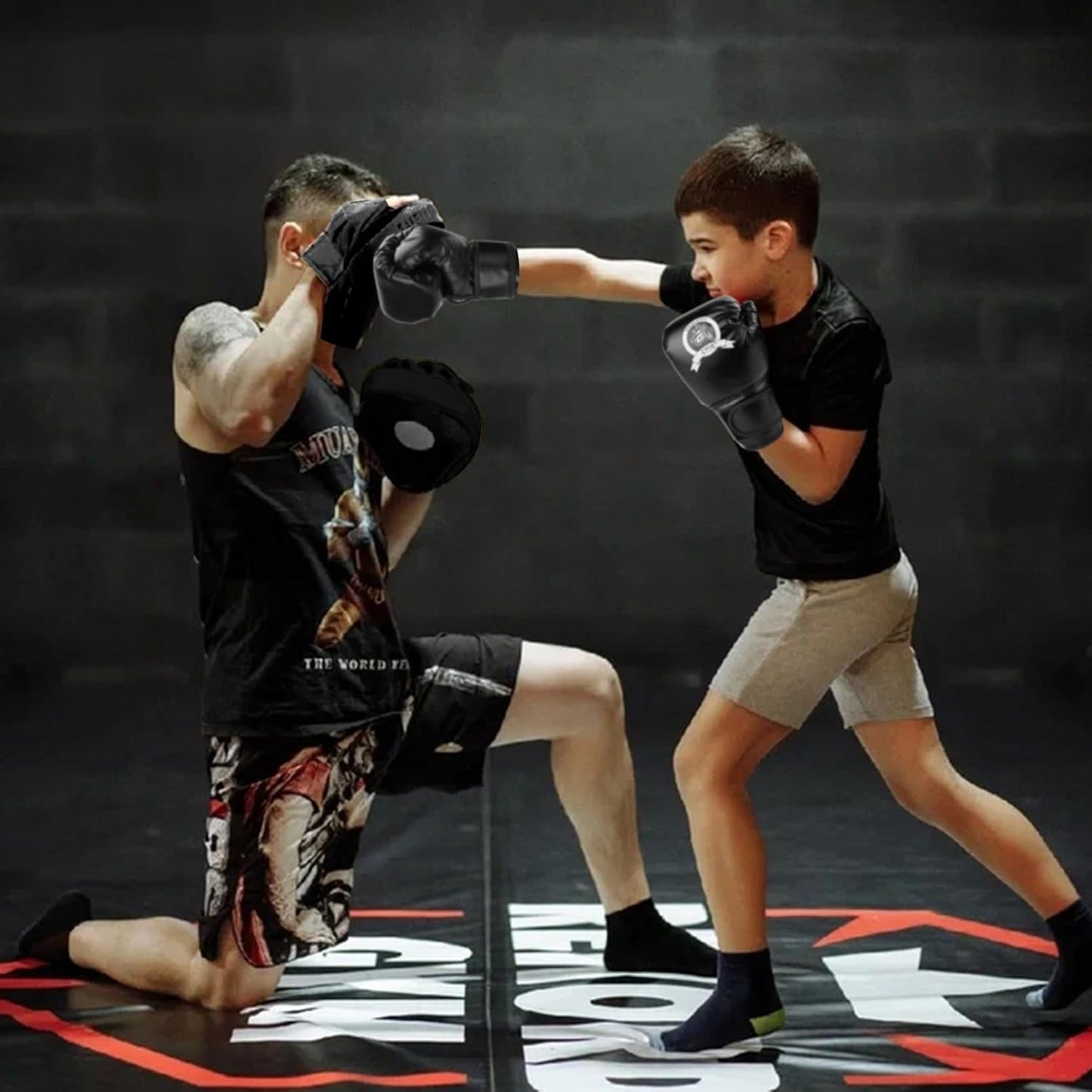 3-in-1 Boxing Set for Kids – Gloves, Mitts & Arm Pad for Martial Arts Training