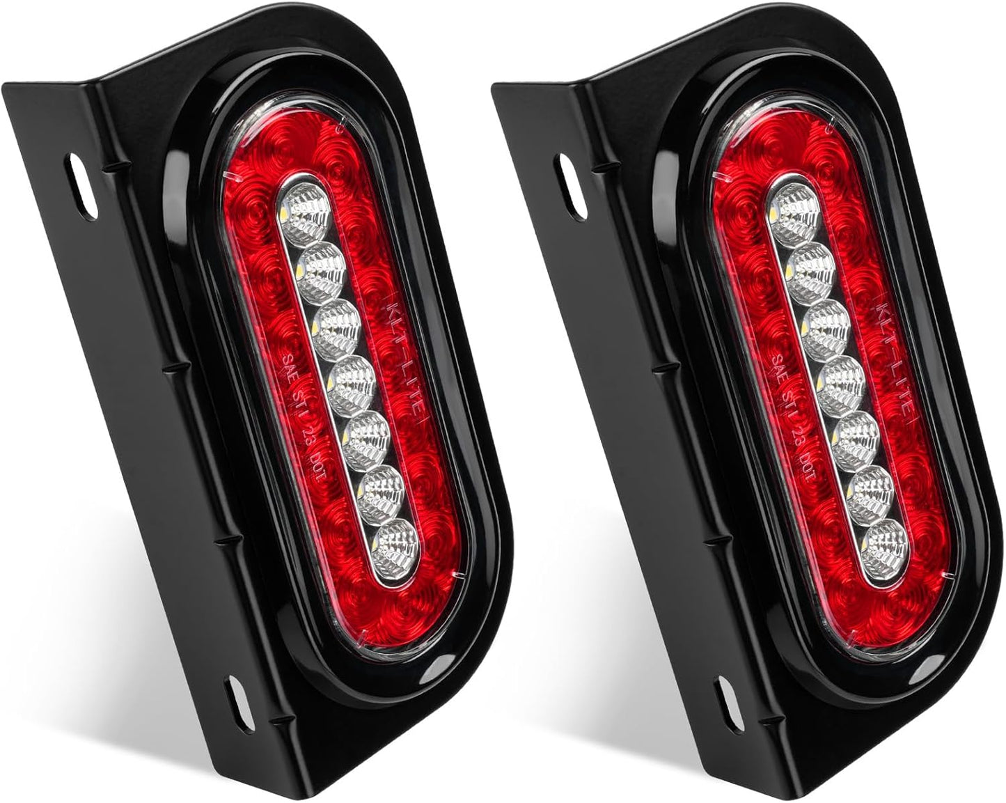 2PCS LED Trailer Lights – 6" Waterproof Brake & Turn Lights