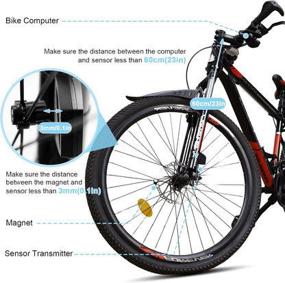 Wireless Bike Computer – Multi-Function Speedometer & Odometer