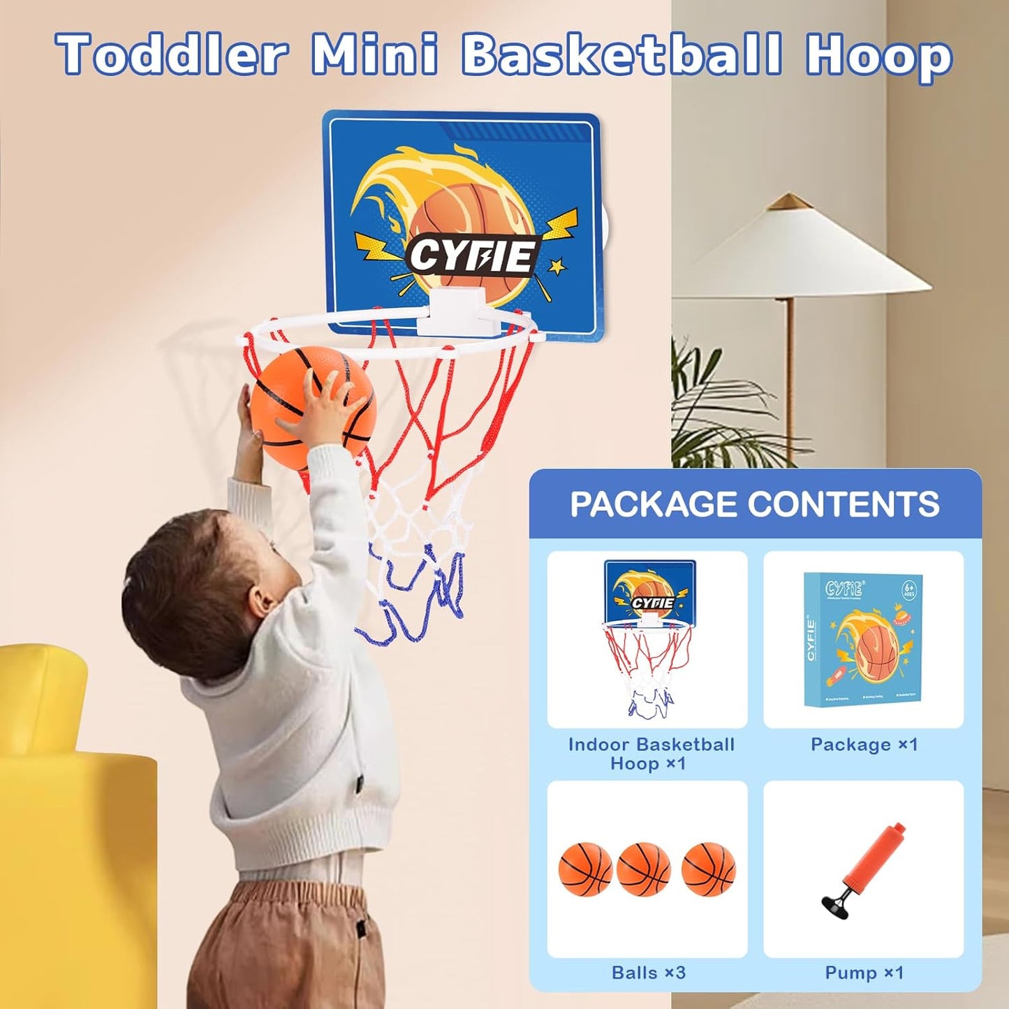 Mini Basketball Hoop – Suction Cup Bath Toy for Kids & Toddlers