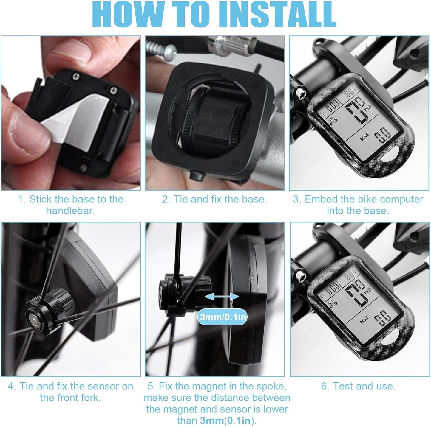 Wireless Bike Computer – Multi-Function Speedometer & Odometer
