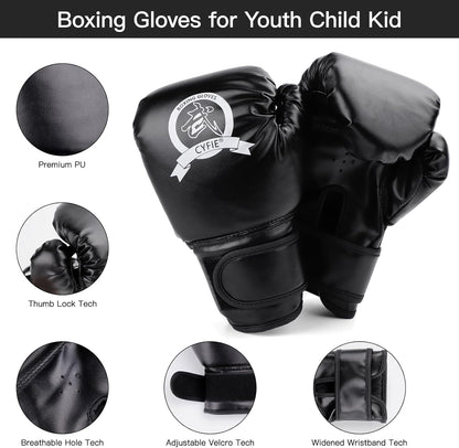 3-in-1 Boxing Set for Kids – Gloves, Mitts & Arm Pad for Martial Arts Training