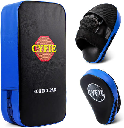 2-in-1 Boxing Pads & Mitts Set – Blue Punching Pads & Mitts for Adults & Youth