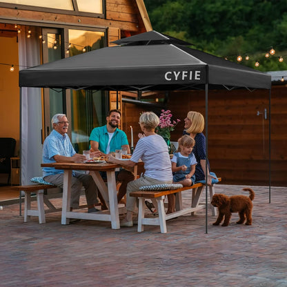 2026 Upgraded 10’x10’ Pop-Up Canopy Tent with Vent Roof & Sidewalls – Reinforced Frame for Extra Strength