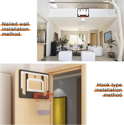 2026 Upgraded Large Wall Mount Basketball Hoop – Reinforced 32" x 23" Backboard, Enhanced Mounting & Spring Support