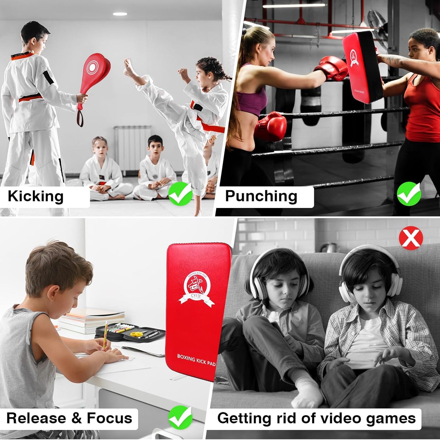 3-in-1 Boxing Training Set – Mitts, Target Paddle & Kicking Pad for Kickboxing, MMA & Taekwondo