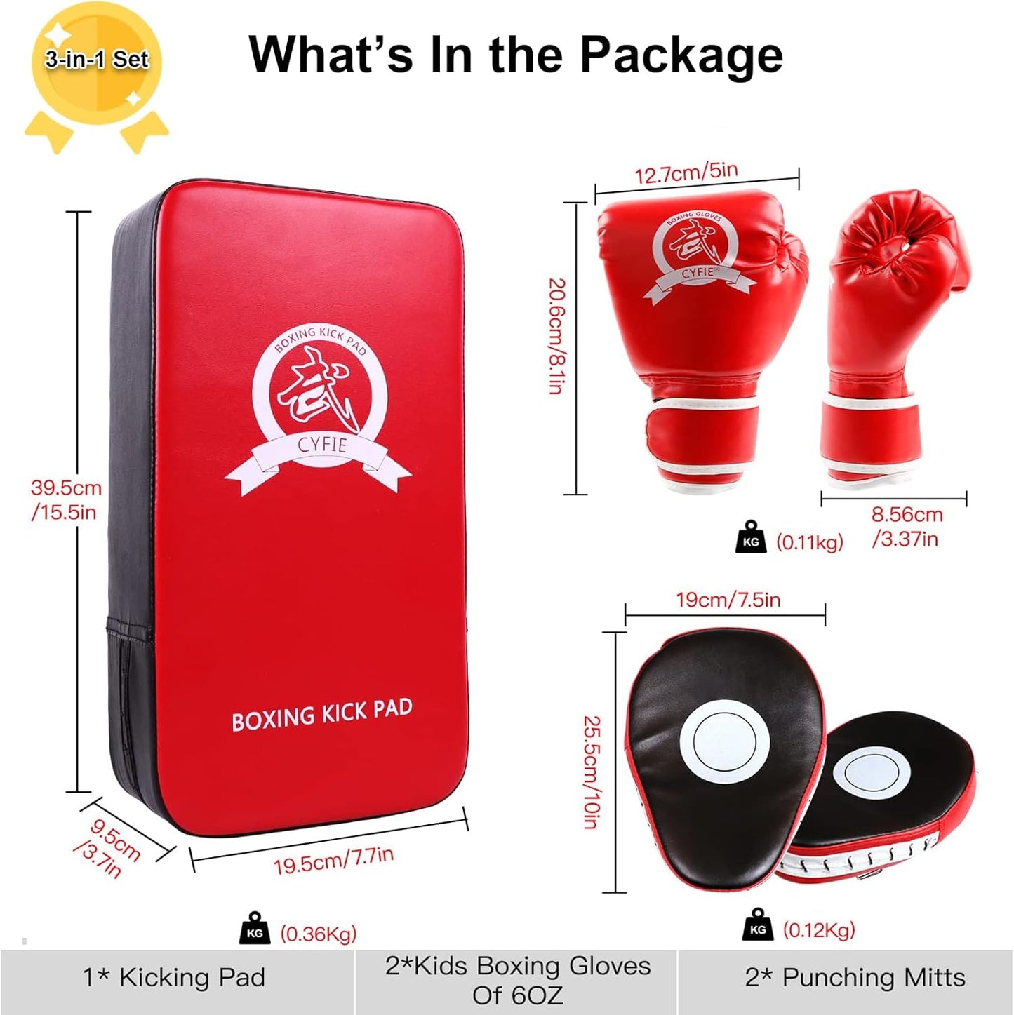Kids Boxing Set – Gloves, Pads, Mitts & Kicking Shield for Martial Arts