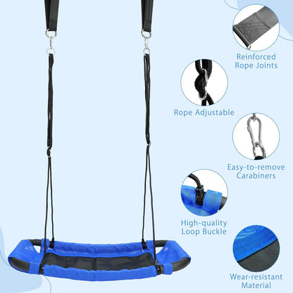 38" Rectangle Tree Swing – Indoor/Outdoor Swing for Kids, Adjustable Ropes