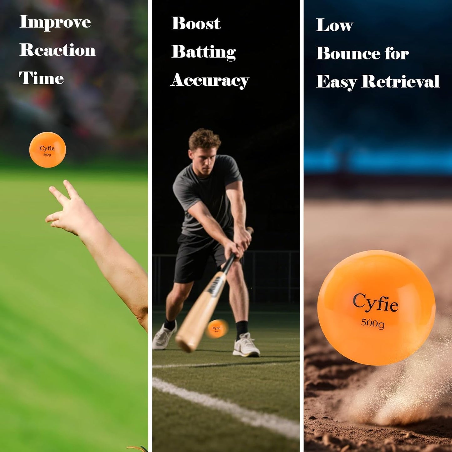 6-Pack Weighted Baseball & Softball Training Balls – Heavy Balls for Batting & Coaching