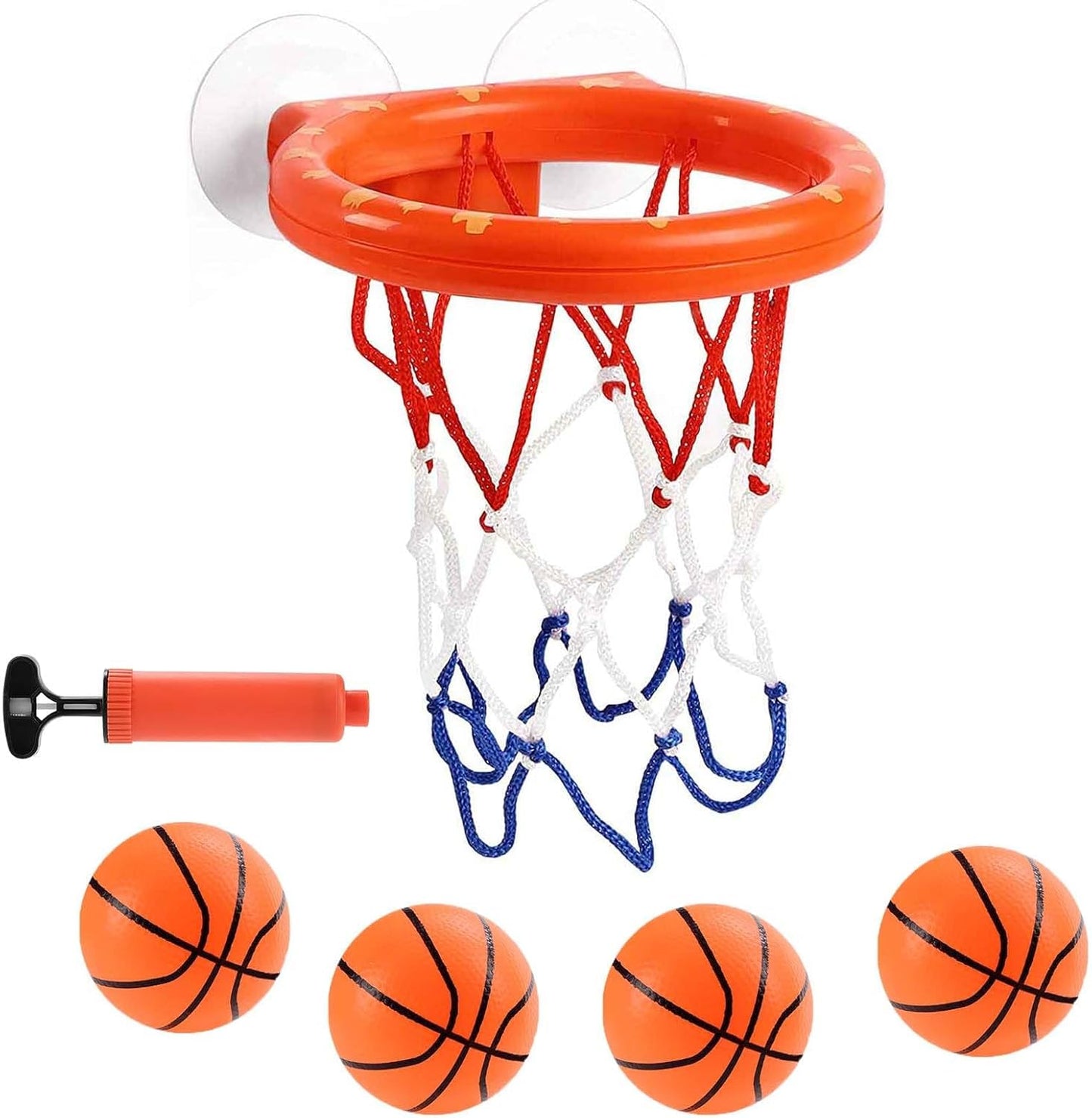Bathtub Basketball Hoop – Suction Cup Toy with 4 Balls for Kids 3-8