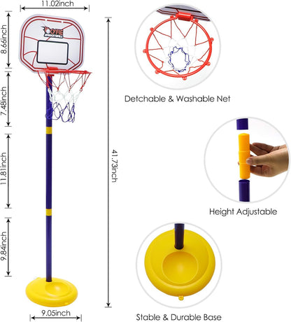 Adjustable Basketball Hoop for Kids – Indoor & Outdoor Stand Toy