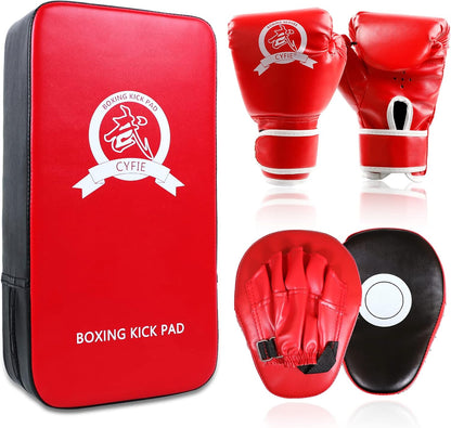 Kids Boxing Set – Gloves, Pads, Mitts & Kicking Shield for Martial Arts