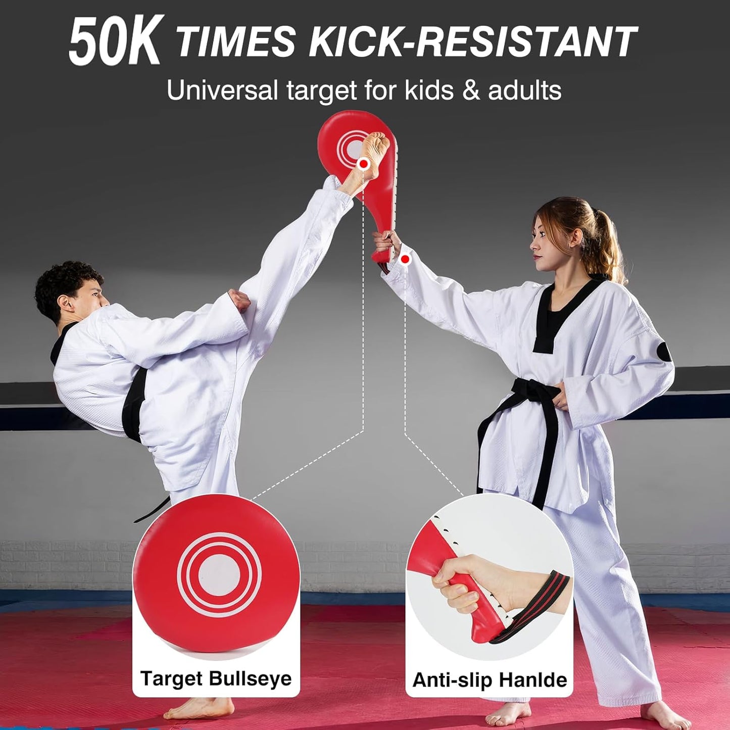 3-in-1 Boxing Training Set – Mitts, Target Paddle & Kicking Pad for Kickboxing, MMA & Taekwondo