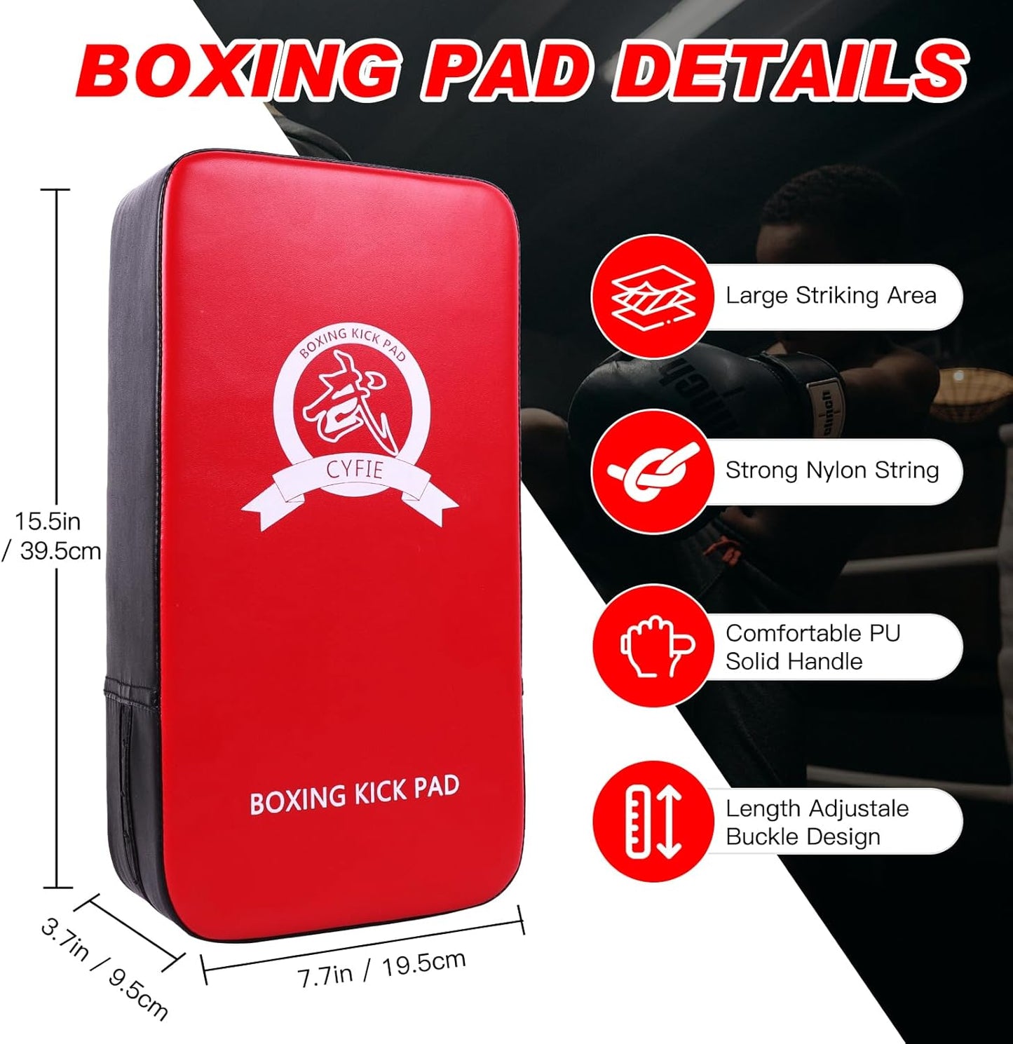 2-in-1 Boxing Pads & Mitts Set – Red Punching Pads & Mitts for Adults & Youth