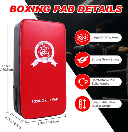 2-in-1 Boxing Pads & Mitts Set – Red Punching Pads & Mitts for Adults & Youth