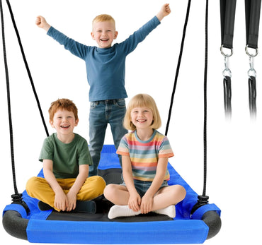 38" Rectangle Tree Swing – Indoor/Outdoor Swing for Kids, Adjustable Ropes