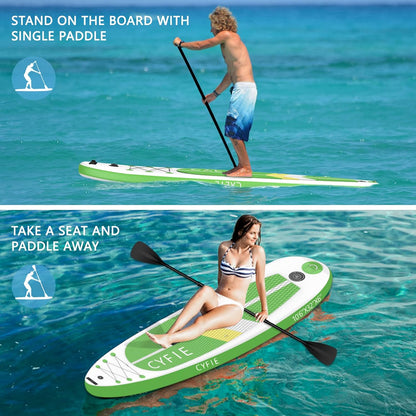 2026 Upgraded 10'6" Inflatable SUP – Reinforced Paddle Board for Enhanced Durability & Stability