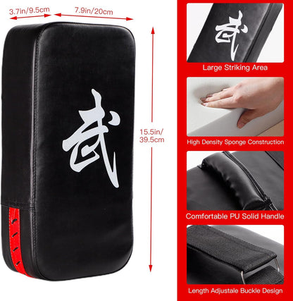 2-in-1 Boxing Pads & Mitts Set – Black Punching Pads & Mitts for